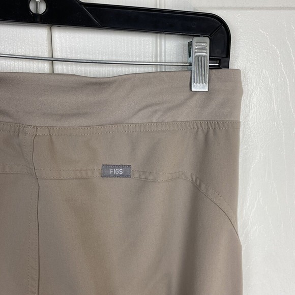 FIGS Kade Cargo Scrub Pants Technical Collection Women Size Small S Tan Brown - Picture 3 of 7